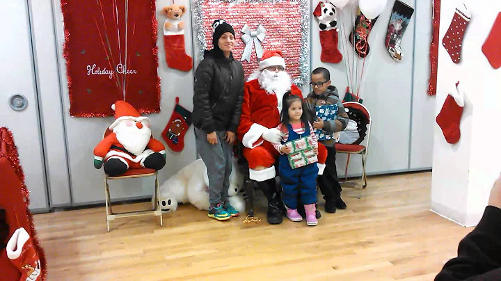 Santa in action.