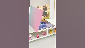 stylish iPad case with foldable stand newest slide rails, blue red #ipad #apple #foryou #ipadpro