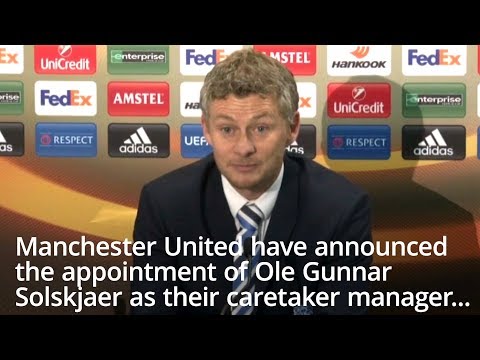 Ole Gunnar Solskjaer Appointed Caretaker Manager Of Manchester United