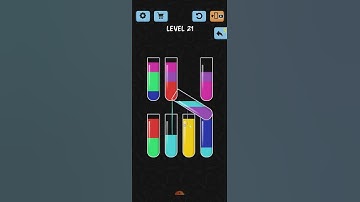 Water Color Sort  🧪 -Level 21 (Android Gameplay Walkthrough)💖