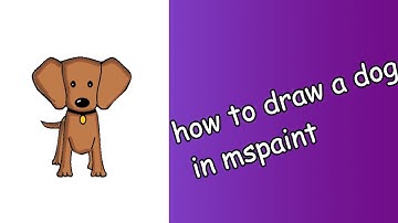 how to draw a dog |ms paint|LearningCom