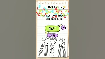 Brain-Test Game Level 159 Answer 🔥🔥👆👆, Just touch his feet 👆👆🔥🔥🎮🎮