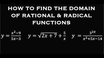 How to Find the Domain of Any Function in Interval Notation: Rational & Radical Functions