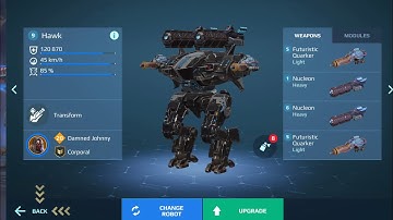 War robot getting a Hawk with Nucleon and Qaurker [WR]