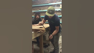 Removing Bark from Black Walnut Slab