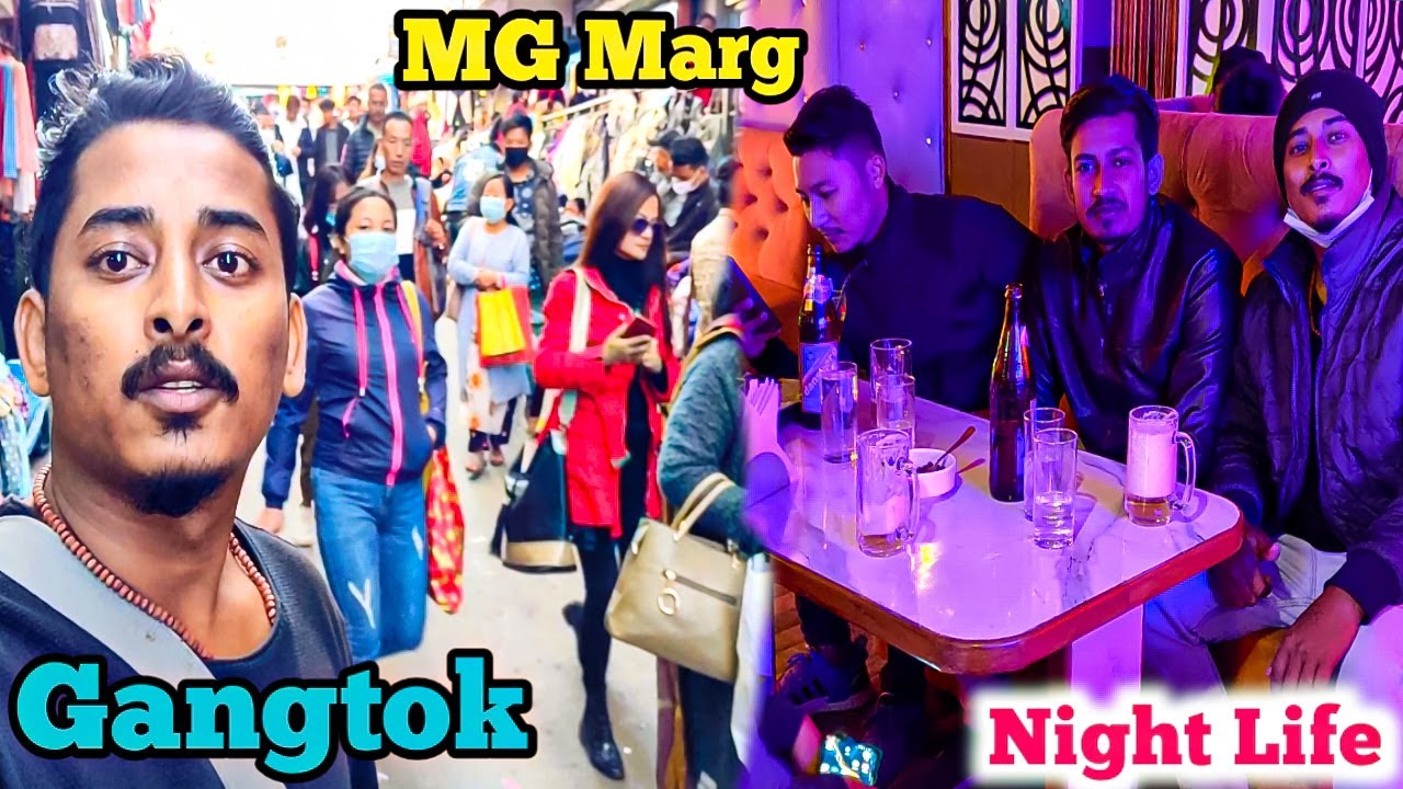 MG Marg Gangtok At Night || MG Marg Sikkim Night View . Night Club In Gangtok - Dablulifestyle