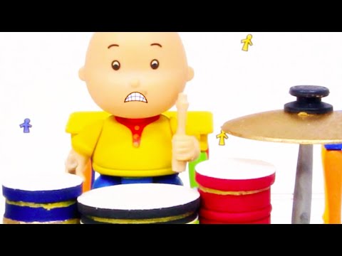 🥁-caillou-the-drummer-🥁-|-funny-animated-kids-show-|-caillou-stop-motion