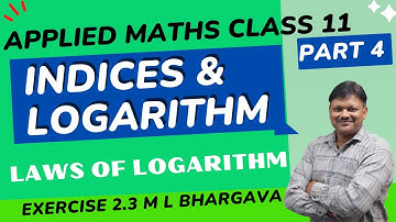 Laws of logarithm | Indices and logarithm | Chapter 2 - part 4 | Gaur Classes