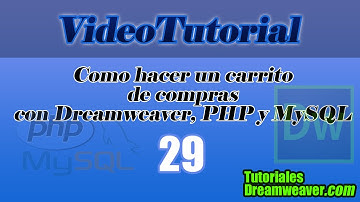 Capítulo 29 - Tutorial Cómo hacer un Carrito de compras con Dreamweaver, PHP y MySQL
