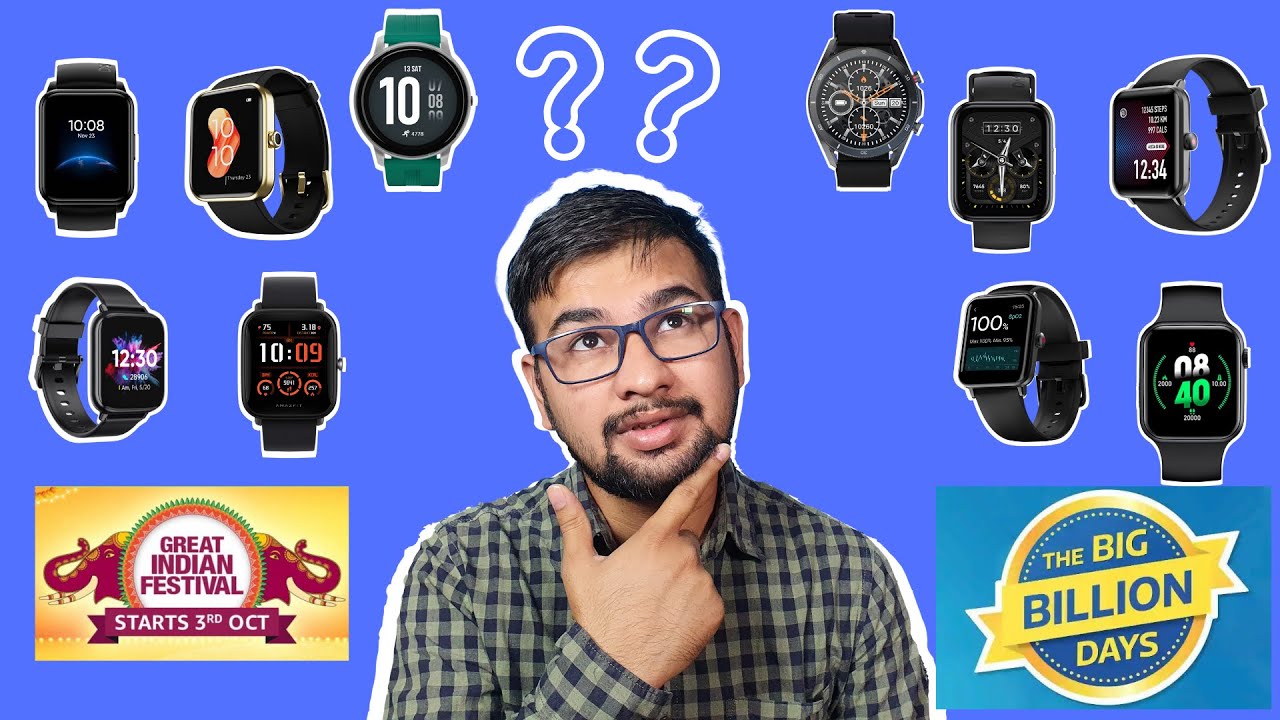 Best Smartwatches from 1500- 5000 on Amazon & Flipkart BBD Sale | Festive Sale | Best Deals 😍
