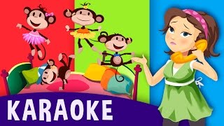 5 Little Monkeys Jumping On The Bed Nursery Rhyme - Five Little Monkeys karaoke songs with lyrics