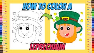 How to Color a Leprechaun | St. Patrick's Day | Easy Coloring for Kids