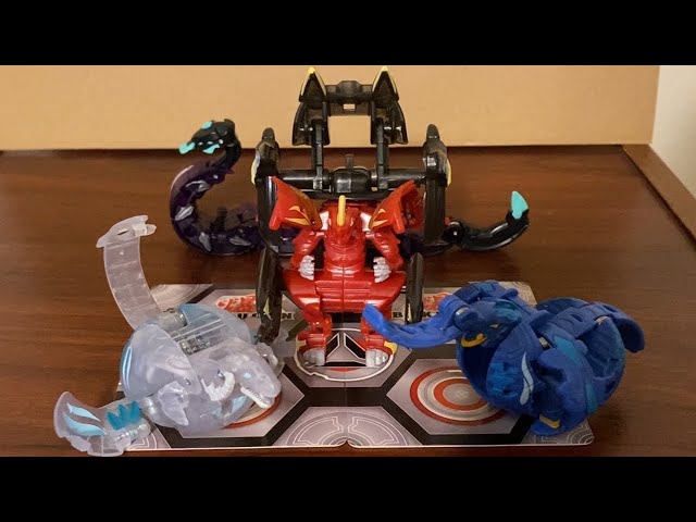 Bakugan Legends Collection 4-Pack, Maxodon Bakugan, Montrapod Geogan, Trox  Nova, Dragonoid X Auxillataur Ultra