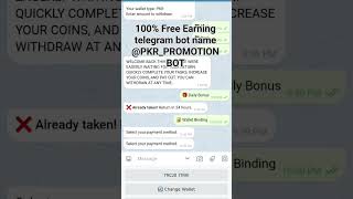 New Free Earning Telegram bot #joinus #telegrambot #Joinfast