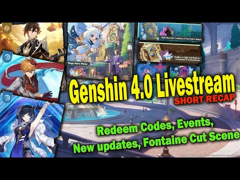 Genshin Impact 4.0 Fontaine Livestream: Primogem redeem codes, new