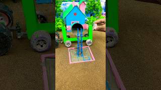 😱 Mini Tractor Making Strong Cement Pillar | Amazing Construction Machine #shorts #youtubeshorts