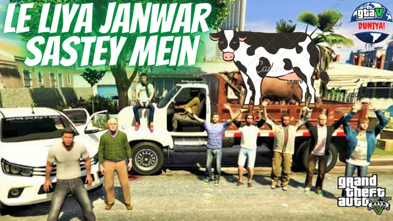 Karachi Cow Mandi Sohrab Goth Buying Cow for Eid Ul Adha in GTA 5 2020 GTA V Bakra Eid Qurbani Mods
