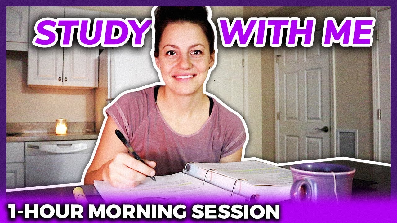 STUDY WITH ME | 1 Hour Morning Study Session with Alpha Waves Focus Music