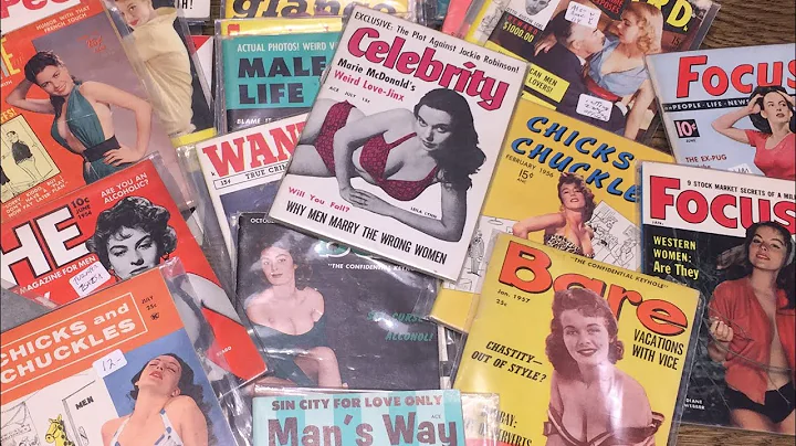 Mini Pin-Up Magazines, Small Digest Sized Mens Exp...