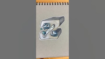 Z from Alphabet Lore pops off the page with this sticker effect! #alphabetlore #alphabetdrawing