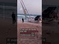 Abandoned flotilla boat washes ashore in Egypt with Gaza aid