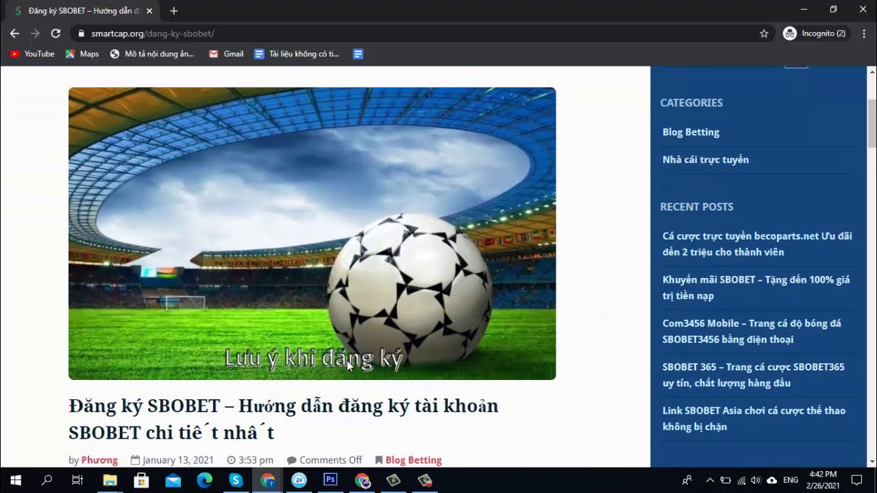 Đăng ký sbobet Chìa khóa thành công của việc cá cược trực tuyến