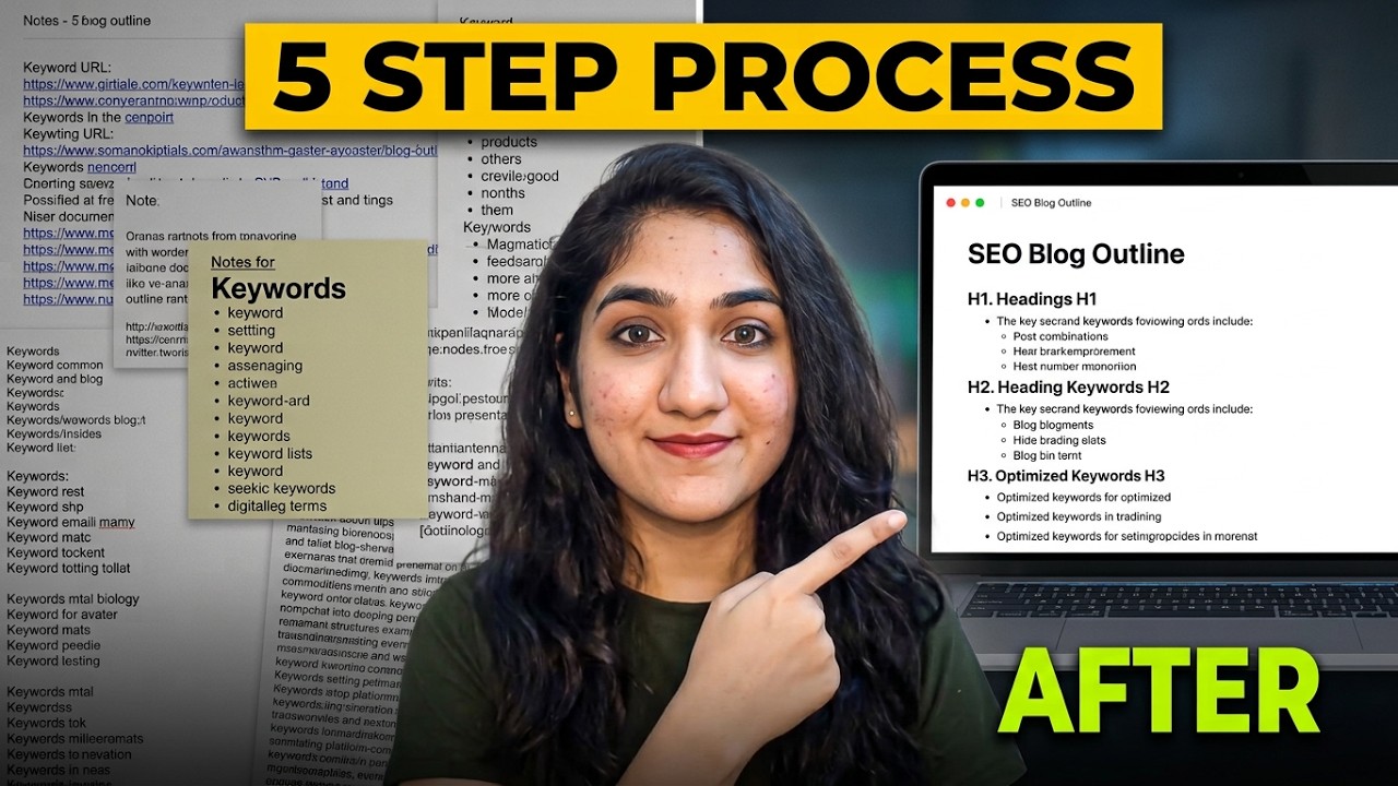 My 5-Step Process to Research and Create Outline for SEO Blog Writing (+ 1 Bonus Tip Inside) (video lesson)