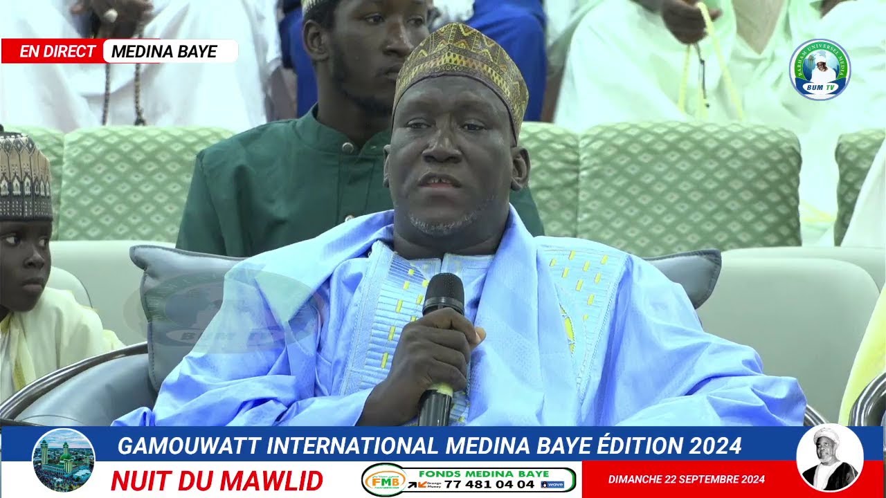 Gamouwatt Medina Baye 2024/ Conférence Cheikh aboubacar Ba at Tidiani 
