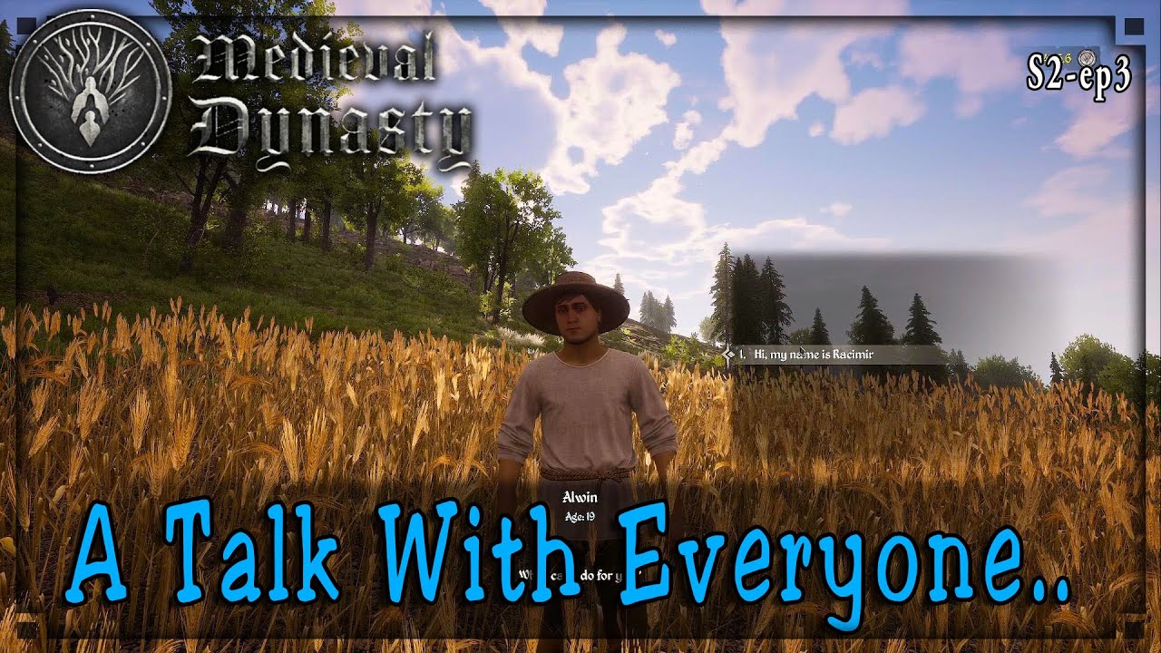 Medieval Dynasty - S2 ep3 A Talk With Everyone..    Crafting| base building| survival