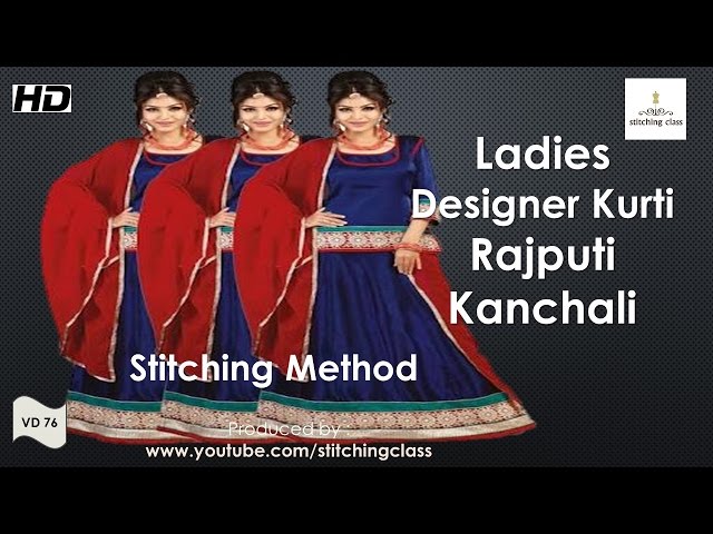 Traditional Rajputi Poshak with Full-Stitched in Sky Blue Colour