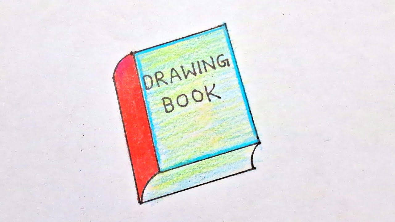 simple book drawing / How to draw a book step by step very easy / किताब ...