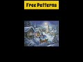 Cross Stitch Designs/ Christmas Snow Landscape/ Large cross stitch patterns free PDF/ #shorts