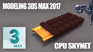 Modeling 3Ds Max 2017 - CPU SKYNET Terminator T-800 (Low poly)