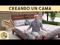 Cama con cabecera de listones - Estilo moderno de mediados de siglo