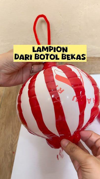 How to make lanterns from used bottles #lampions #usedbottles #redandwhite