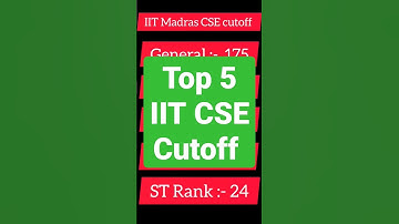 TOP 5 IIT Computer Science Cutoff #iitjee