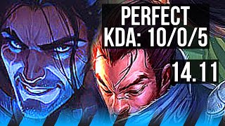 SYLAS vs YASUO (MID) | 10/0/5, Legendary | KR Diamond | 14.11