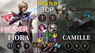 RW Holder Fiora vs Camille Top - KR Patch 10.19