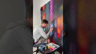 “Raindrop Dance” Acrylic Cityscape Painting Start to Finish