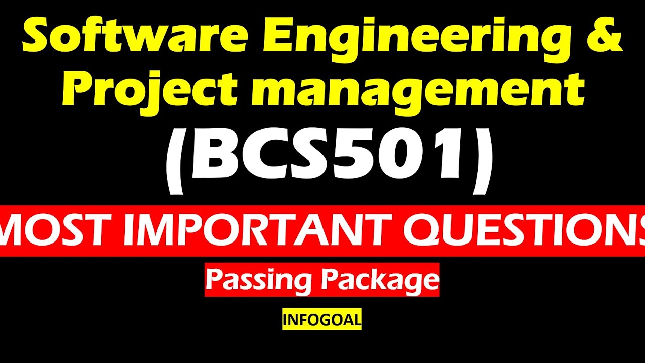 Software Engineering & Project Management Important Questions | BCS501 | SEPM Important Questions 