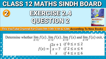 Second year mathematics Unit 2 Exercise 2.4 Question 2 • Class 12 Functions and Limits