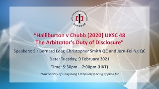 2021.02.09 - HKIArb Webinar by Sir Bernard Eder, Christopher Smith QC and Jern-Fei Ng QC