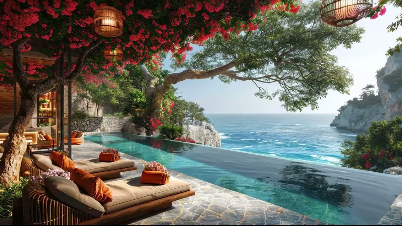 Hidden Coastal Escape – Relaxing Café by the Ocean