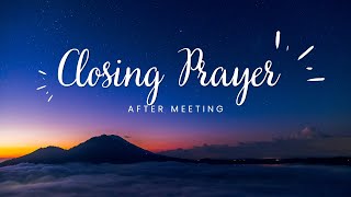 Information Closing Prayer | Meetings or Seminars Guide