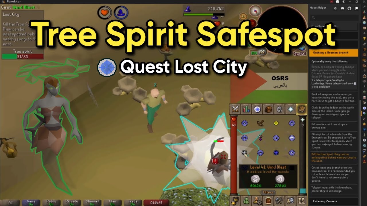 قتل روح الشجره بكل سهوله في لعبة osrs بالعربي Tree Spirit Safespot ...