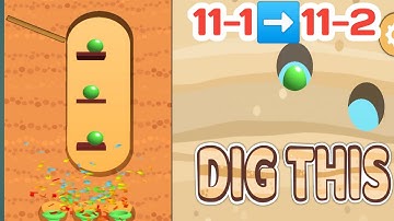 dig this! level 11-1 to 11-2 solution gameplay android ios game