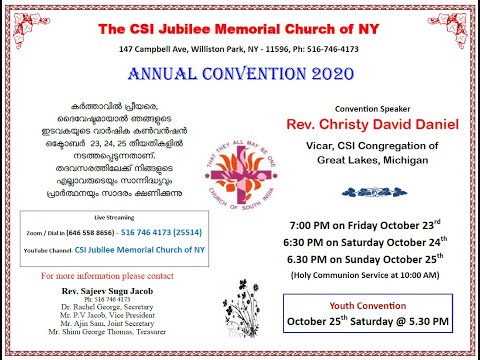 CSI Jubilee Church Convention 2020 – Day 1