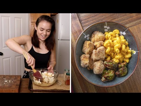 what i eat in a day - vegan comfort food  cauliflower wings, mac n cheese  more 