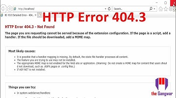 HTTP Error 404.3 | The page you are requesting cannot be served | 404.3 error iis