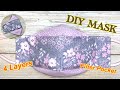 DIY Mask 4 Layers with Filter Pocket | How to make Mask | Sewing Mask Tutorial by AON Easy DIY